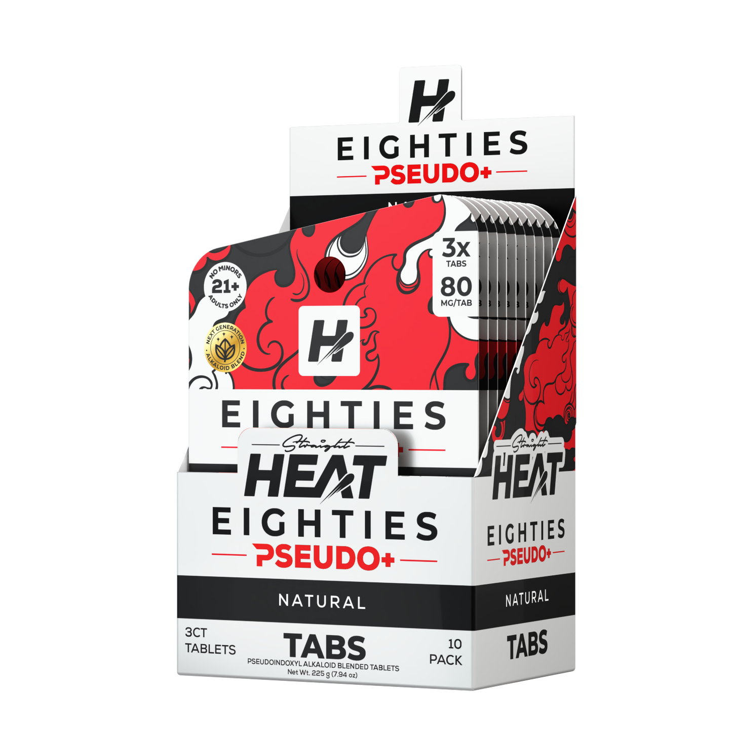 [B2B] EIGHTIES TABS - PSEUDO PLUS - 3CT DISPLAY (10 Units)